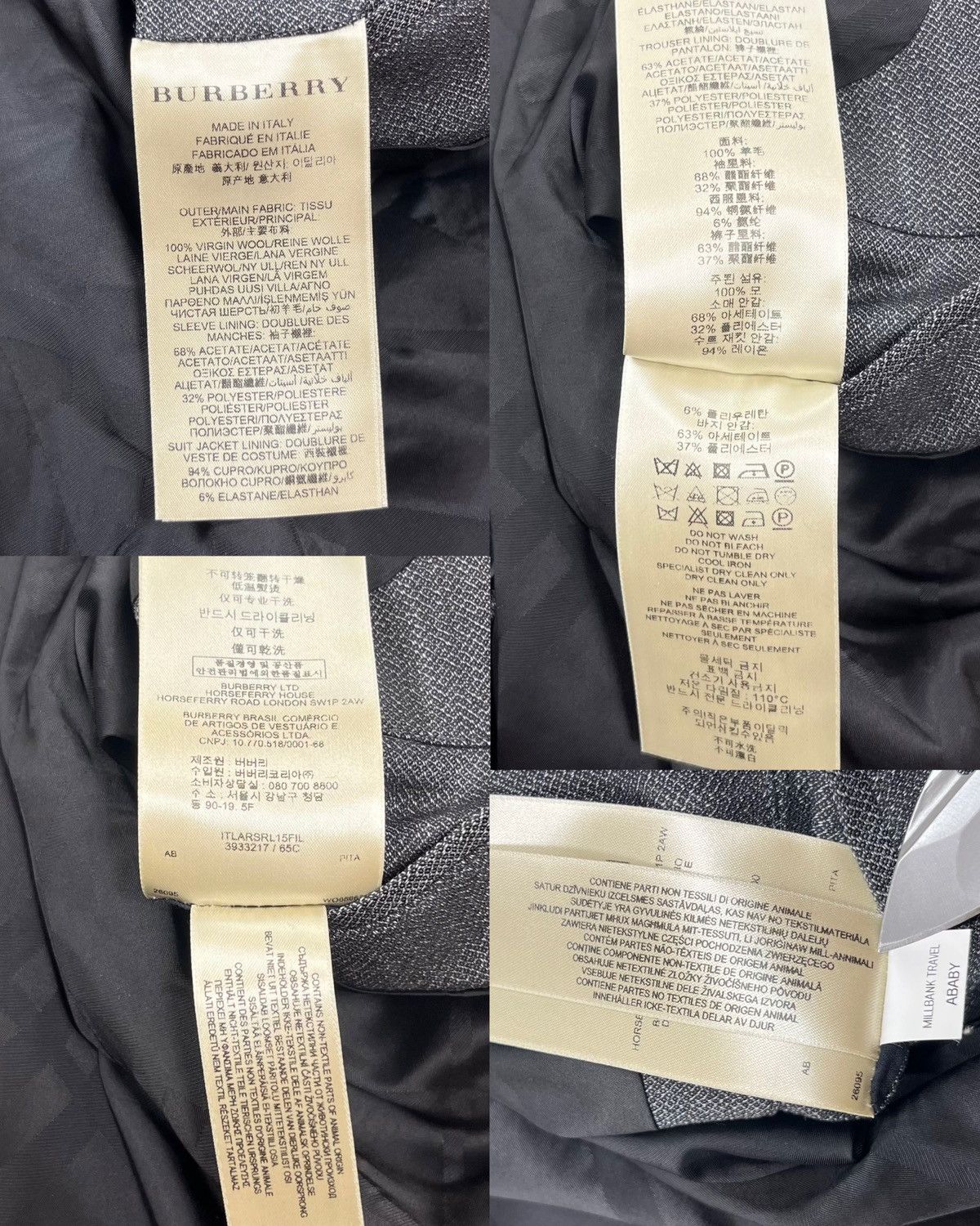 Burberry Burberry London Millbank Travel Suit Grey Wool Italy 50R Size 50R - 13 Thumbnail