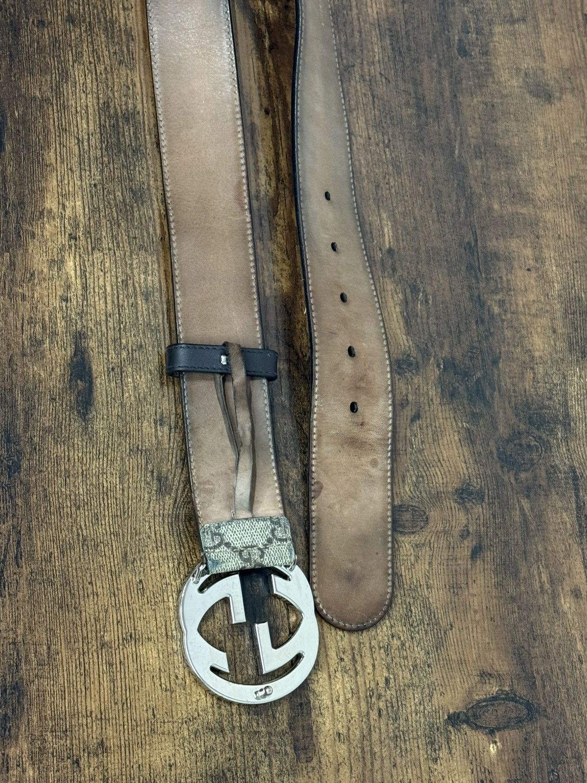 Gucci Gucci GG Supreme Belt 411924 KGDHN size 100-40 Size 40 - 6 Thumbnail