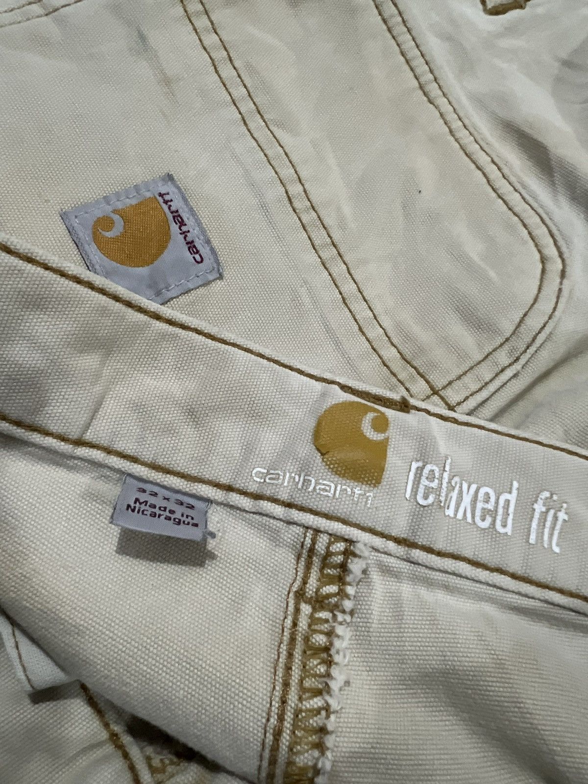 Carhartt × Vintage Carhartt Double Knee Carpenter Relax Fit Distressed Jeans Size US 32 / EU 48 - 10 Thumbnail