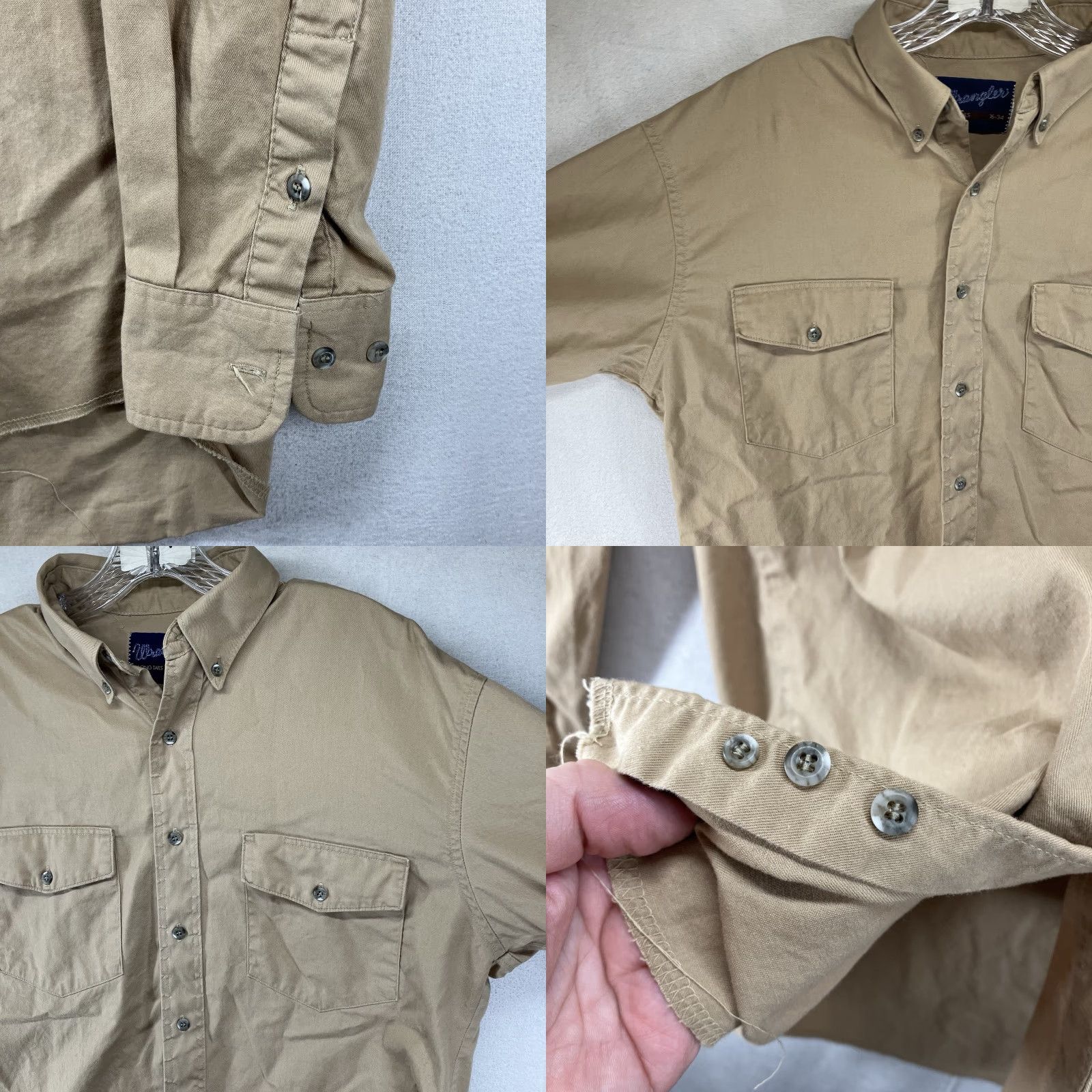 Wrangler Vintage Wrangler Western Shirt Mens Medium Solid Brown 90s Cowboy Casual Workwear Size US M / EU 48-50 / 2 - 8 Thumbnail