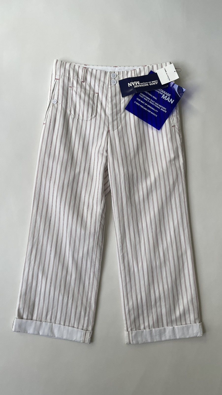 Comme des Garcons S/S 08 Cropped Striped Leg Utility Trousers Size US 32 / EU 48 - 15 Thumbnail