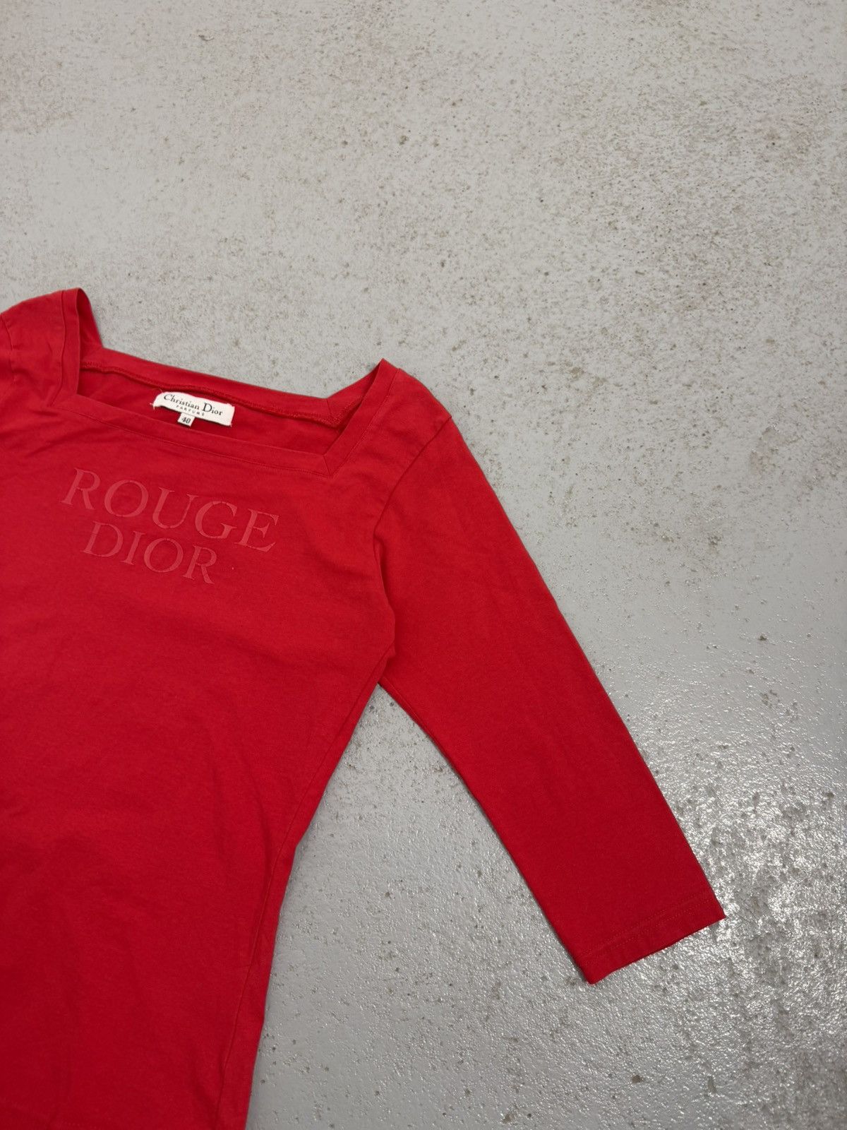 Christian Dior Monsieur Vintage Christian Dior Parfums Rouge Dior T-Shirt Size S / US 4 / IT 40 - 5 Thumbnail