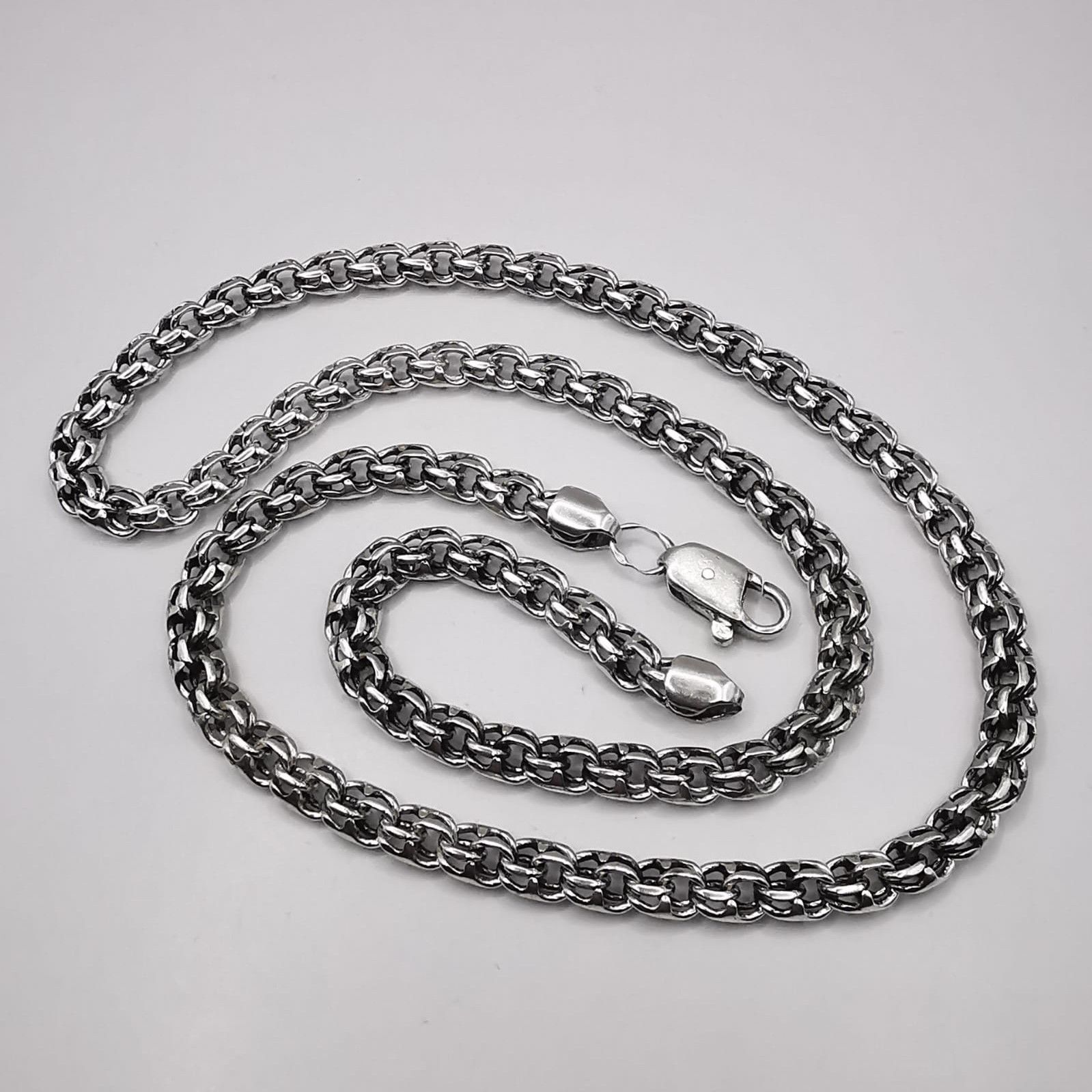 Sterling Silver Vintage Chain,925 Sterling Silver,Signed ,Handmade 57,77g Size ONE SIZE - 1 Thumbnail