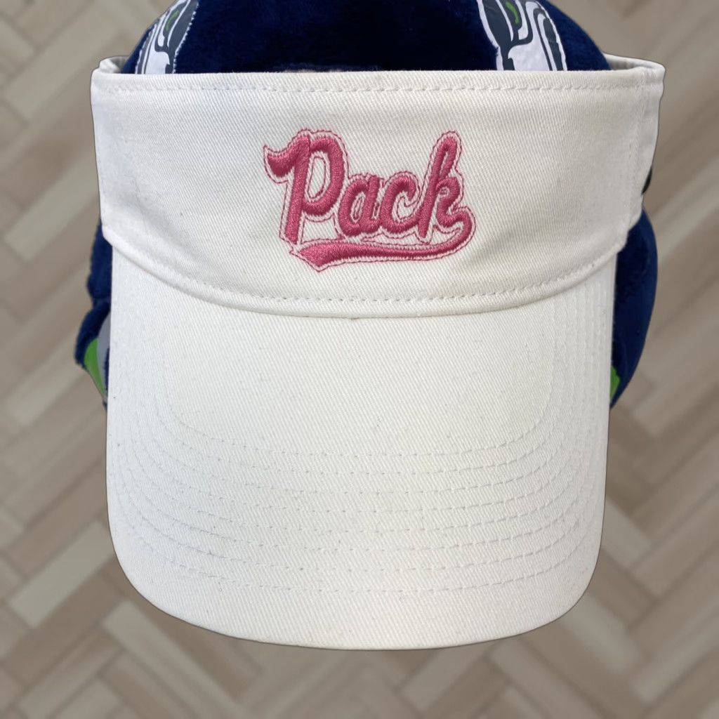 Nike Vintage Yes Nike Visor Hat Cap Strap Back White Black Golf Golfer Adjustable Swoosh Mens H97 90s Logo Solid Casual Men Snap Back White Visor Cap Nike Size ONE SIZE - 1 Thumbnail