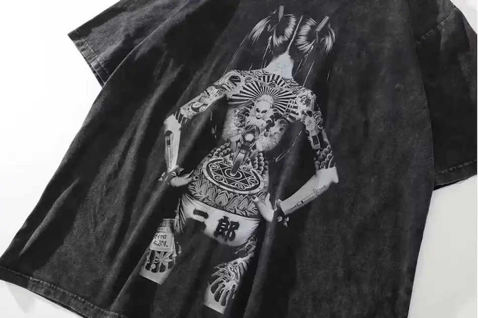 Japanese Brand Yakuza Printed Vintage T Shirt Size US XL / EU 56 / 4 - 2 Thumbnail