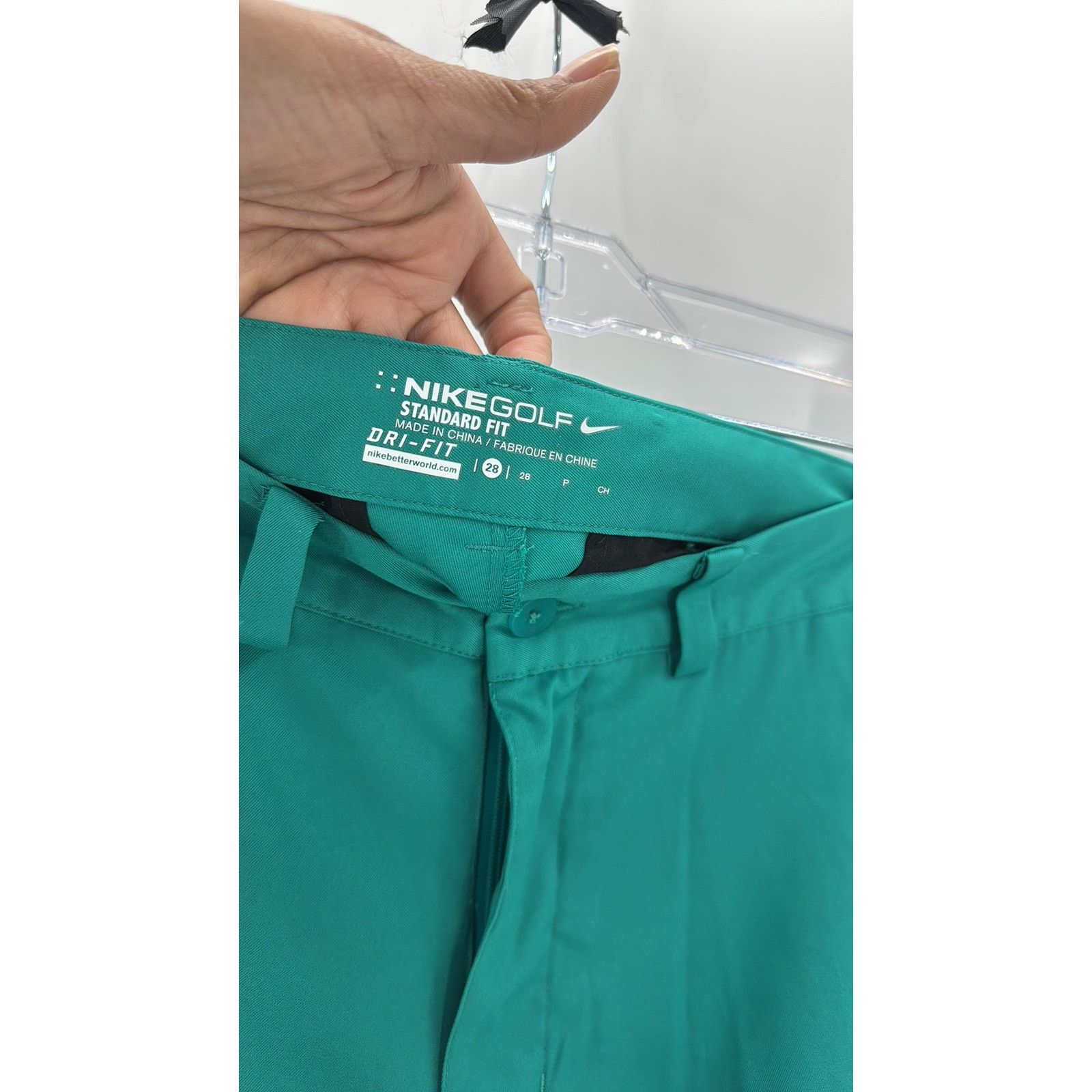 Nike Nike Golf Dri Fit standard fit size 28/S teal green summer Size US 28 / EU 44 - 4 Thumbnail