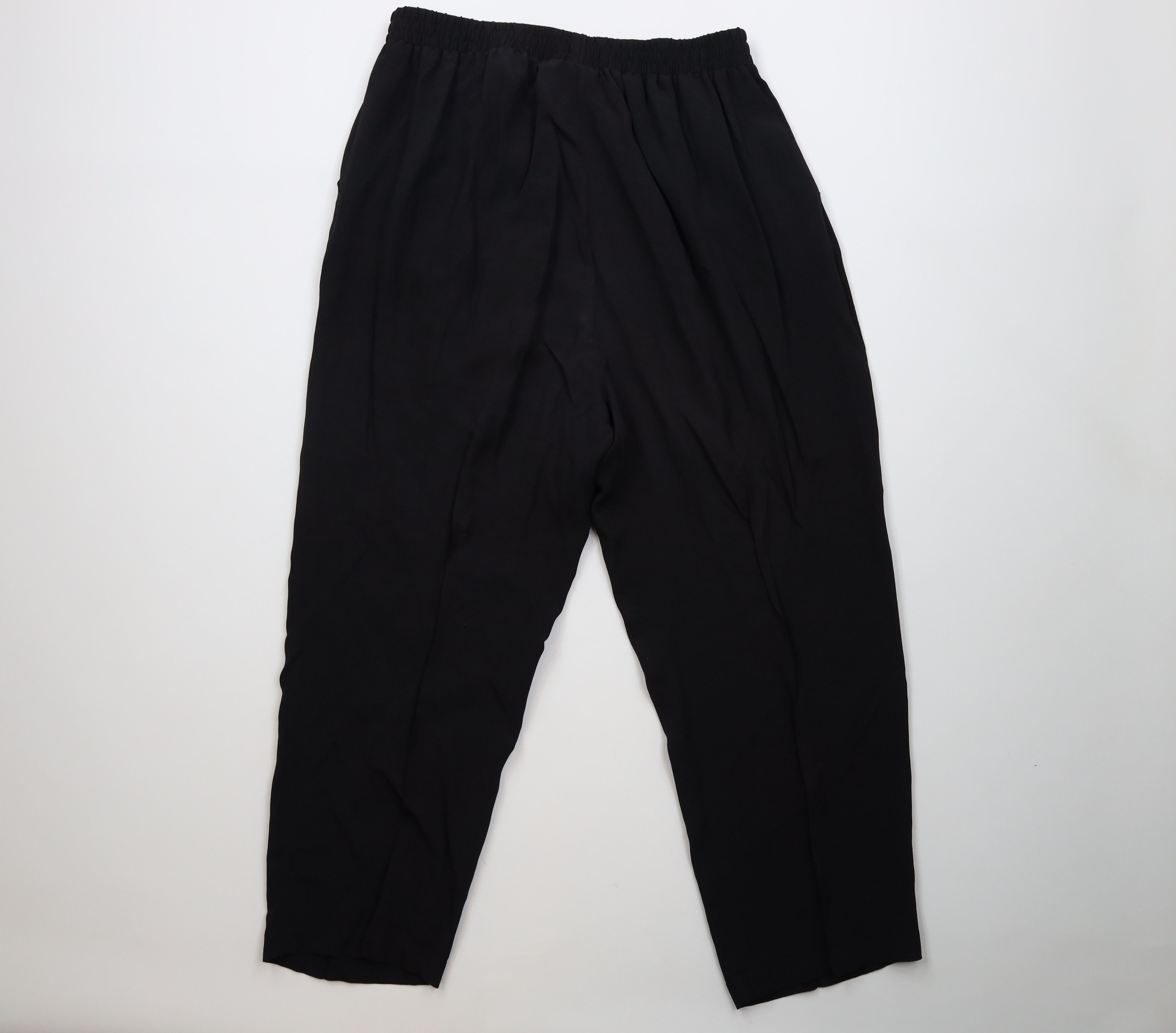 Vintage Vintage 90s Streetwear Gabardine Blend Knit Pants Black USA Size 30" / US 8 / IT 44 - 10 Thumbnail