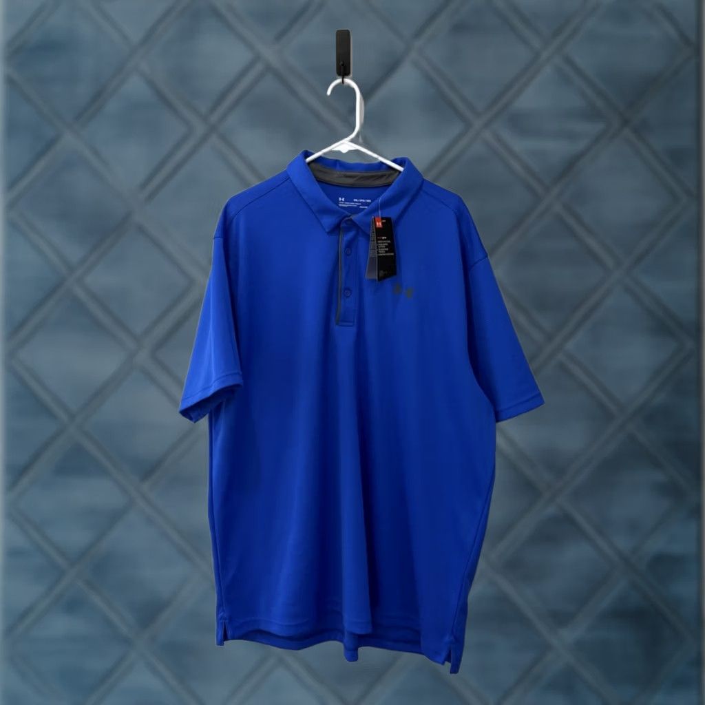Under Armour Under Armour Polo Shirt Mens 3XL Loose Blue Stretch Casual Performance NEW Size US XXL / EU 58 / 5 - 1 Thumbnail