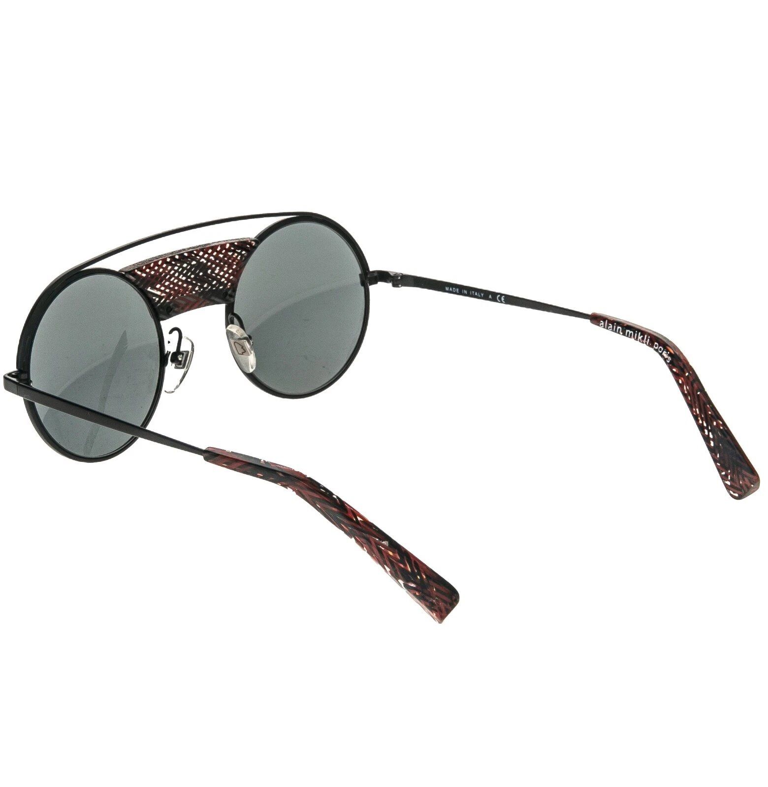 Alain Mikli ALAIN MIKLI Paris A04002 4002 Metal Round Matte Black Red Size ONE SIZE - 2 Thumbnail