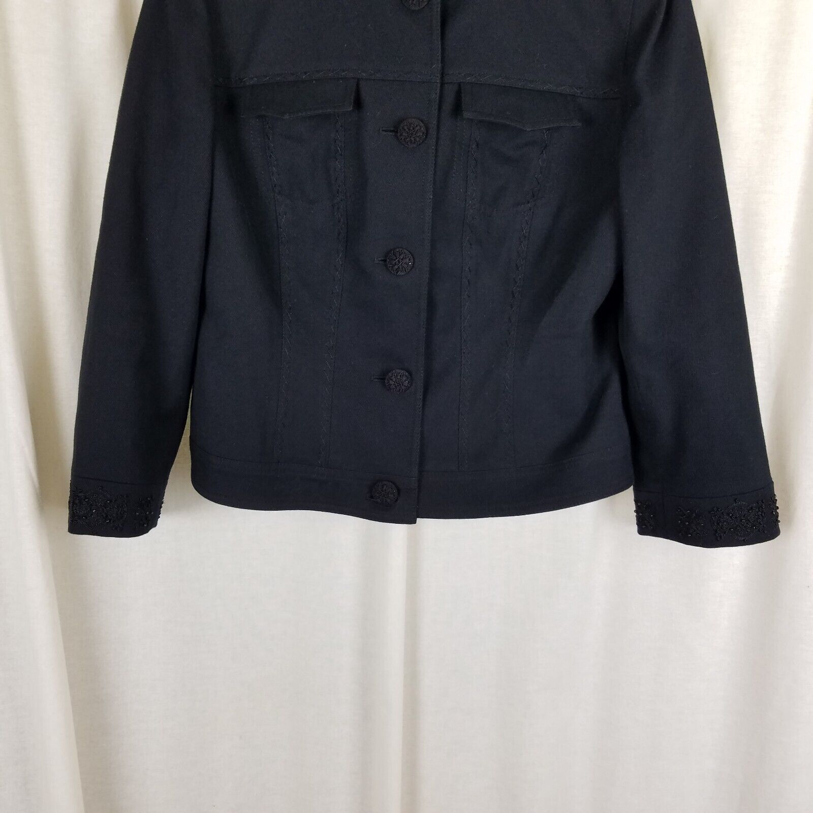 Vintage Vtg Talbots Collection Italian Fabric Tuxedo Blazer Jacket 8 Size M / US 6-8 / IT 42-44 - 3 Thumbnail