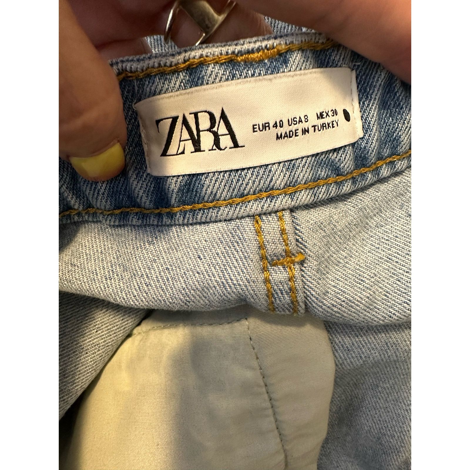 Zara Zara blue denim distressed jean shorts size 8 Size 30" / US 8 / IT 44 - 3 Thumbnail