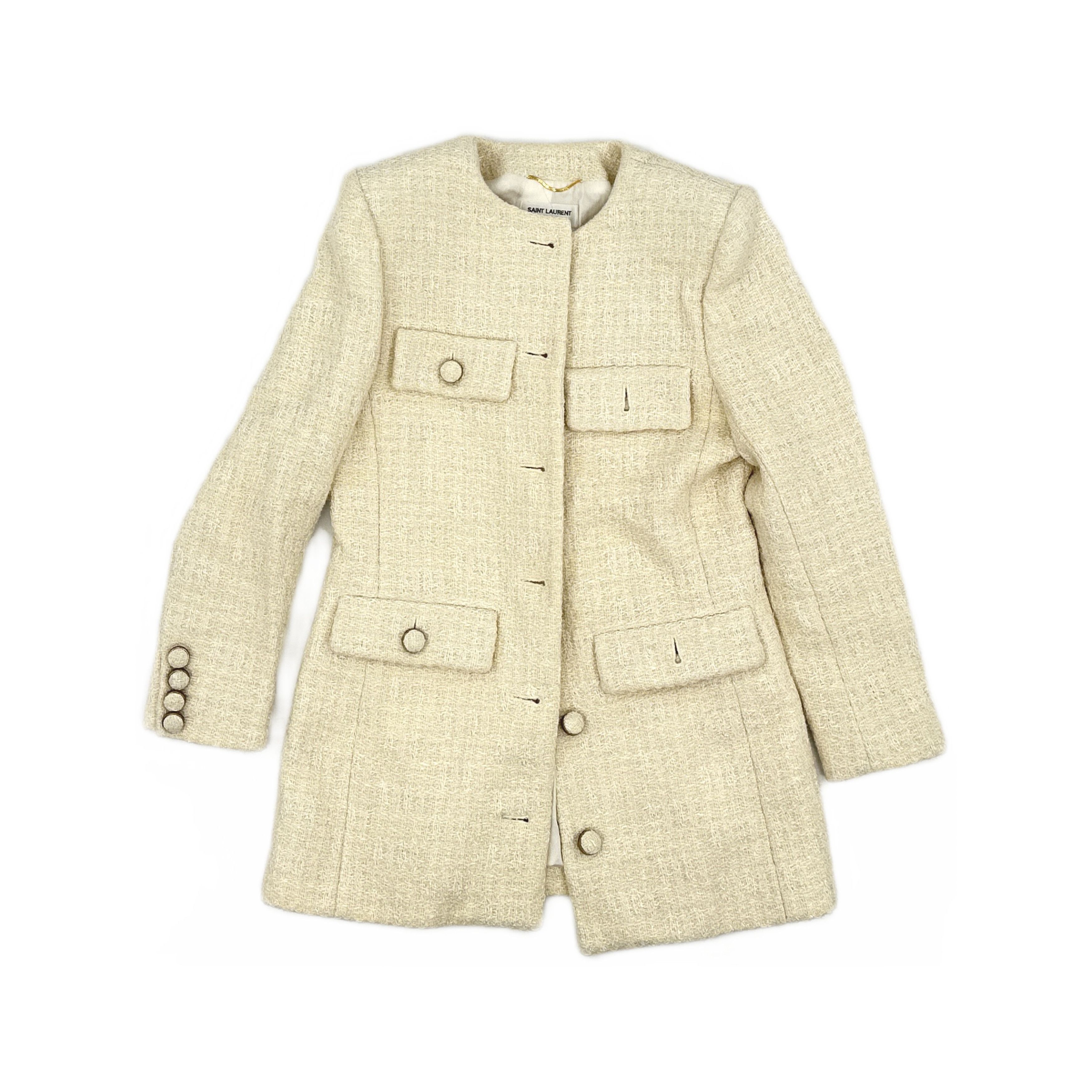 Saint Laurent Paris Saint Laurent Tweed Jacket Size 38 Size S / US 4 / IT 40 - 1 Thumbnail
