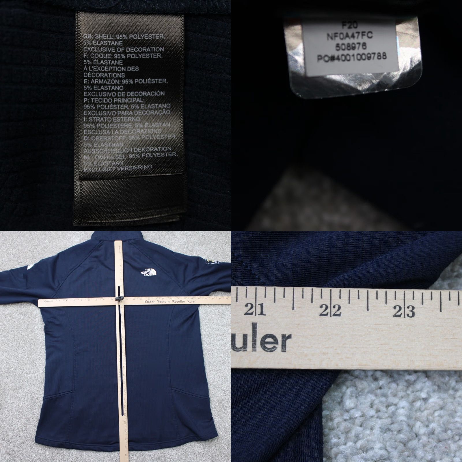 The North Face The North Face Sweatshirt Womens XL Blue Mountain Peaks 1/4 Zip Stretch Pullover Size XL / US 12-14 / IT 48-50 - 9 Thumbnail