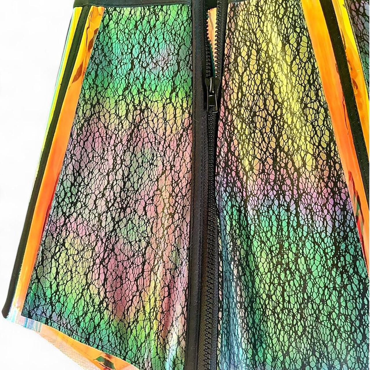 Dolls Kill Club Exx from DollsKill multi-colored holographic mini skirt Size 25" / US 0 / IT 36 - 3 Thumbnail