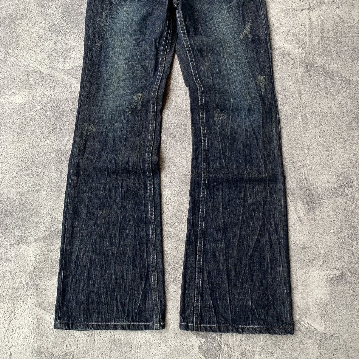 Japanese Brand Vintage Riobera Distressed Flare Denim Jeans Size US 33 - 3 Thumbnail