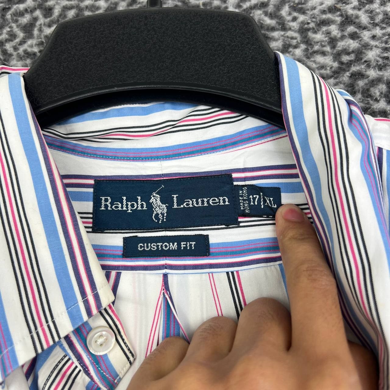 Ralph Lauren Ralph Lauren Button Down Shirt Men 17 XL Custom Fit Striped Size US XL / EU 56 / 4 - 2 Thumbnail