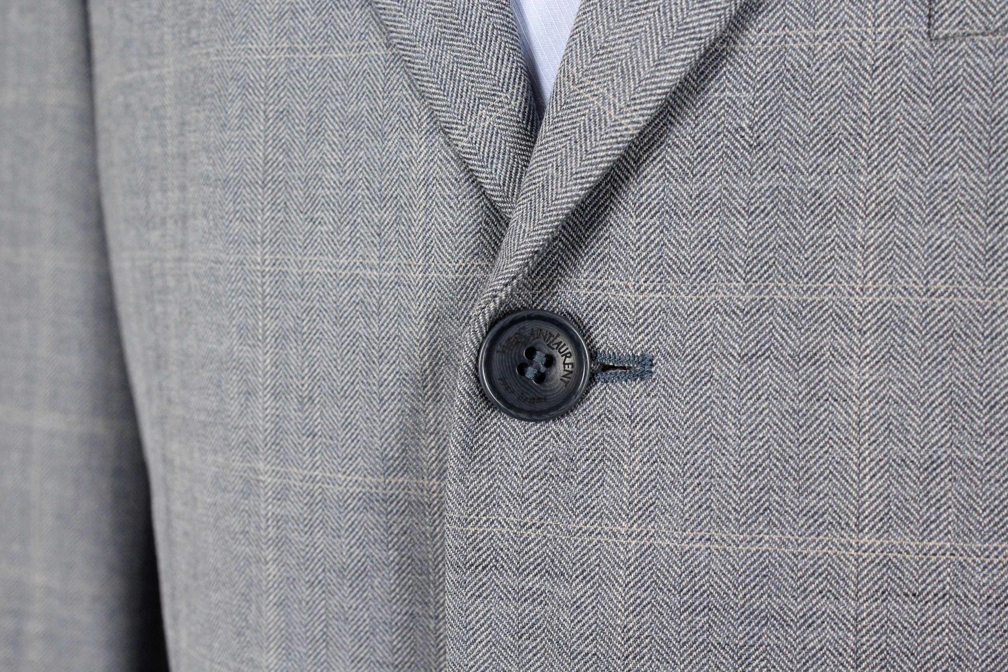 Yves Saint Laurent Vintage Yves Saint Laurent YSL Herringbone Check Blazer 90s Size US L / EU 52-54 / 3 - 7 Thumbnail