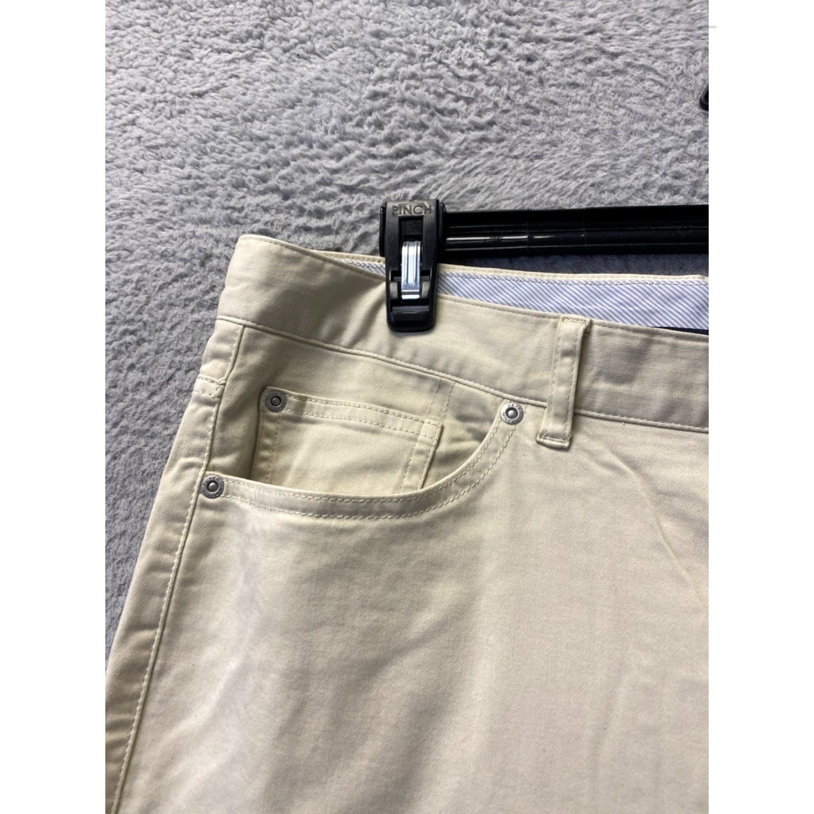 Peter Millar Peter Millar Jeans Men 40x32 Tan Cotton Blend Denim Zip Regular Inseam 32 Straight N/A Size US 40 / EU 56 - 4 Thumbnail