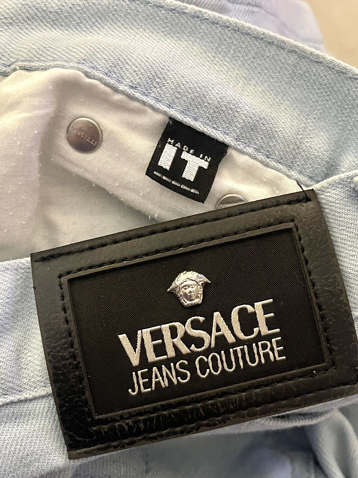 Versace Jeans Couture Versace Jeans Couture Straight-Leg Light Denim Cropped Jeans Size US 33 - 6 Thumbnail