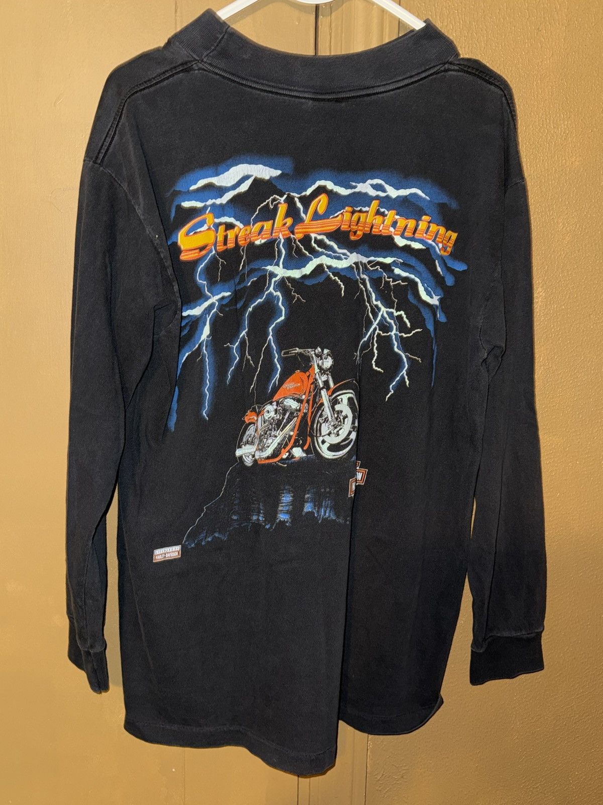 Harley Davidson Harley Davidson Motorcycle Streak Lightning Shirt Mens LG Size US L / EU 52-54 / 3 - 2 Thumbnail