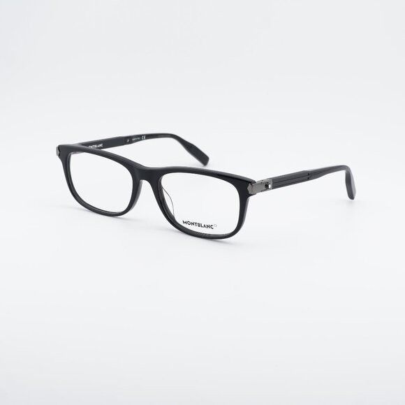 Montblanc Montblanc MB0036O 005 Eyeglasses Black 56mm Rectangle Frame Size ONE SIZE - 1 Thumbnail