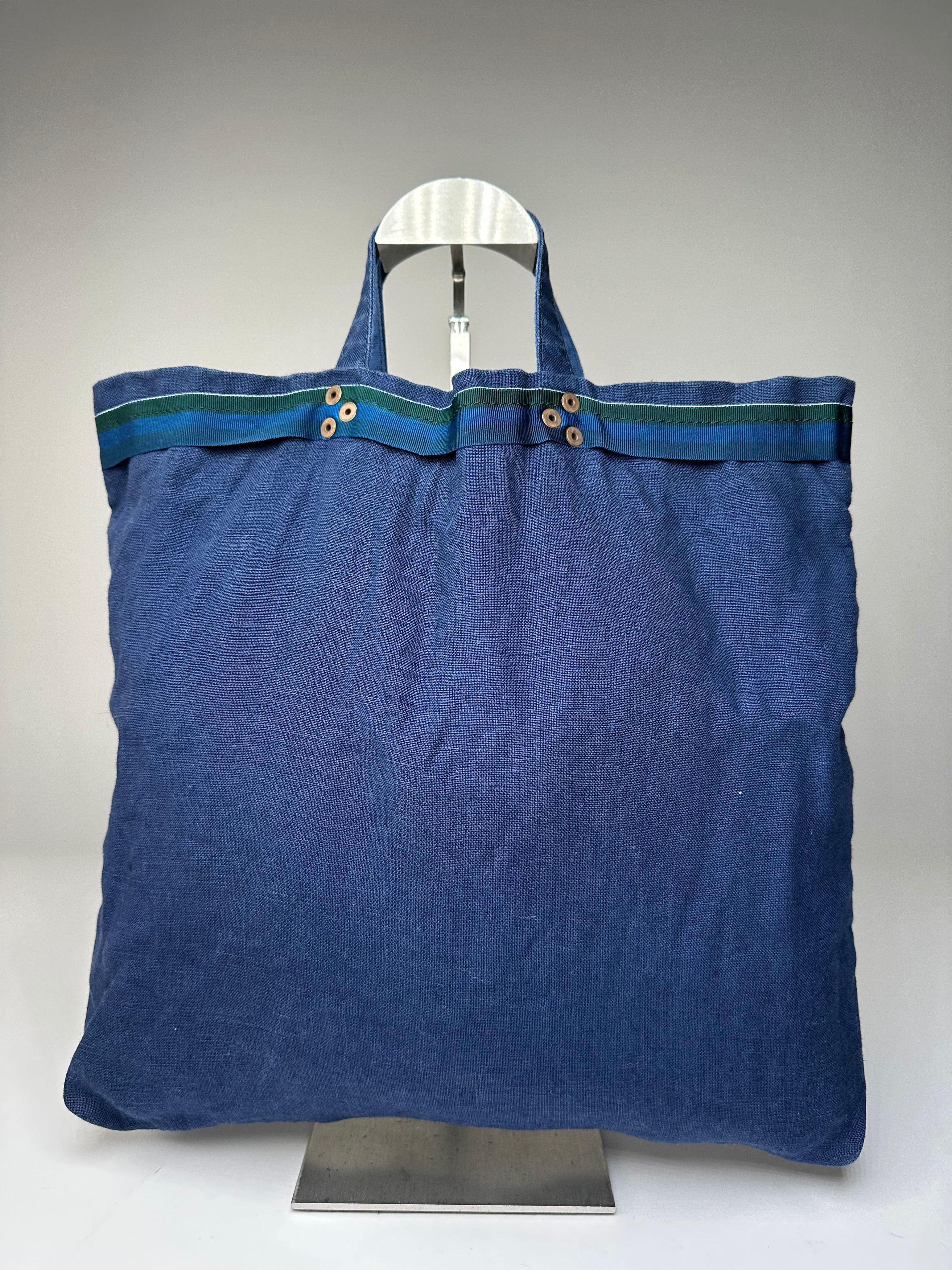 Comme des Garcons Vintage Comme des Garçons Cotton Canvas Tote Cobalt Blue Sil Size ONE SIZE - 1 Thumbnail