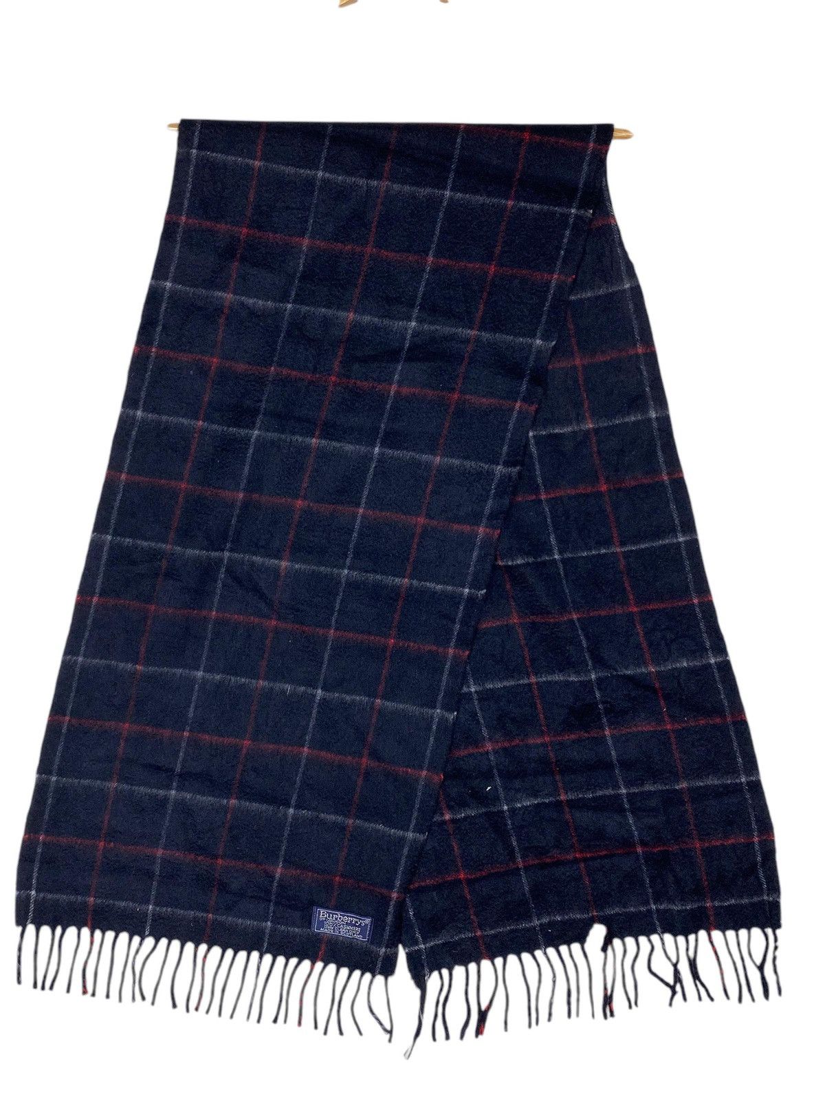 Vintage Burberry Nova Check Cashmere Scarf