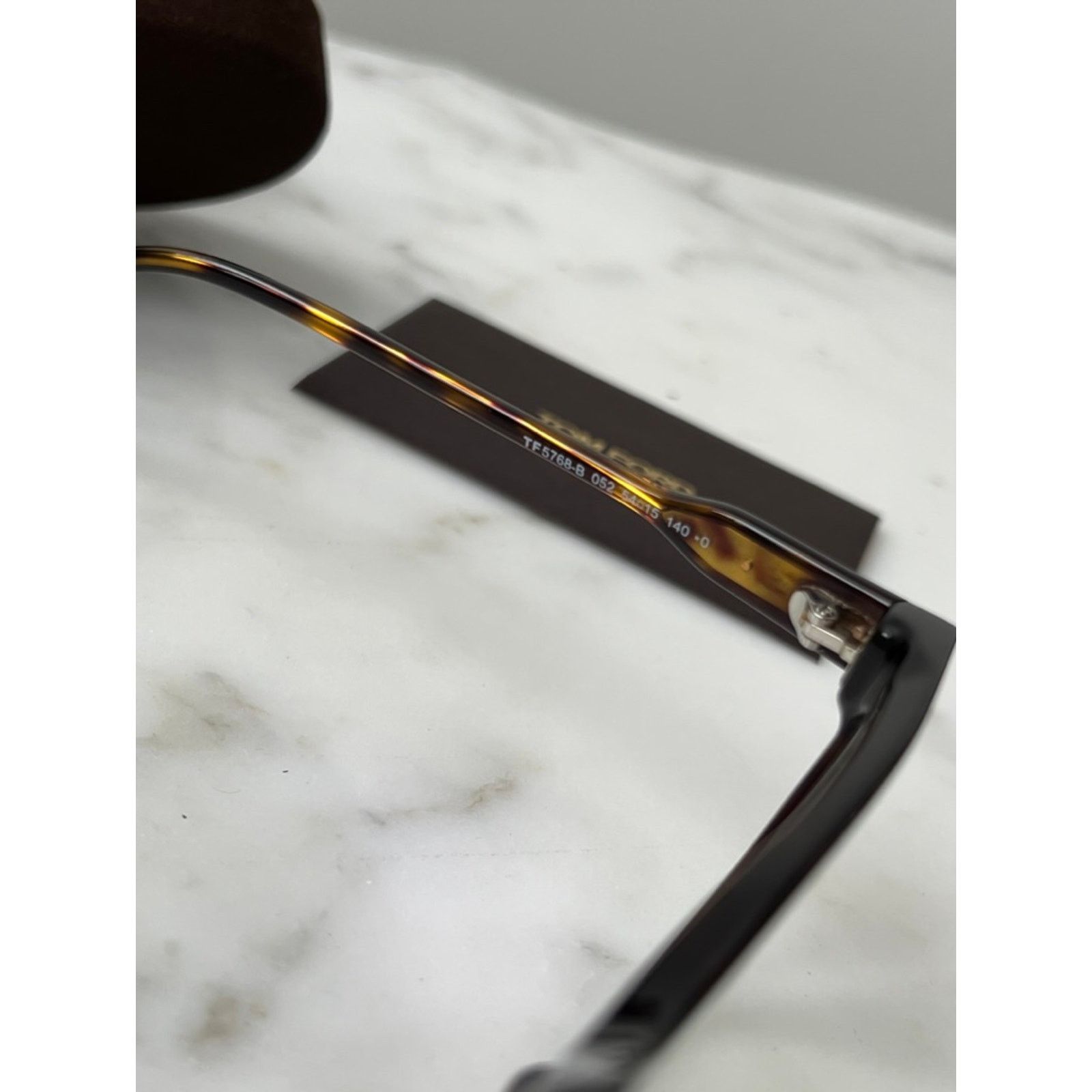 Tom Ford NEW Tom Ford FT5768-B Bluelight Frames in Brown Havana Size ONE SIZE - 8 Thumbnail
