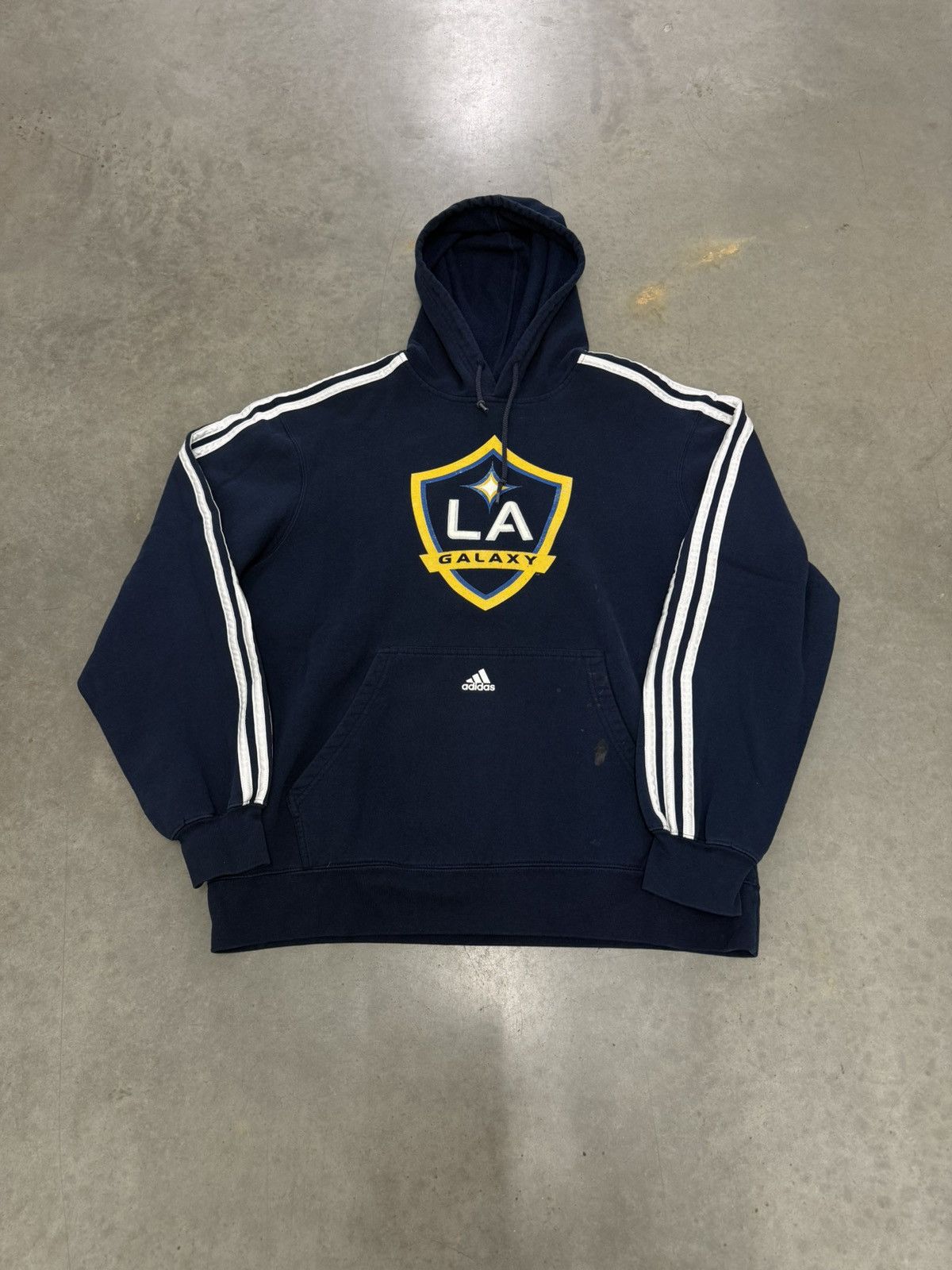 Adidas Los Angeles Galaxy Adidas MLS 2000s Hoodie Navy Soccer Large Size US L / EU 52-54 / 3 - 1 Thumbnail