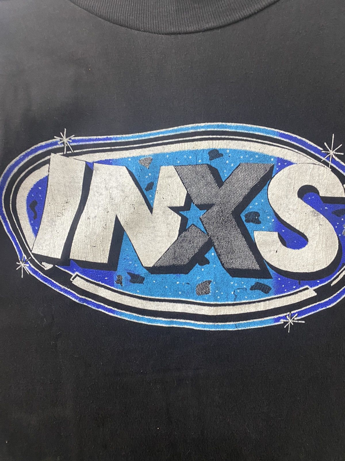 Band Tees ✅ VINTAGE INXS new wave band USA tee shirt Size US L / EU 52-54 / 3 - 4 Thumbnail