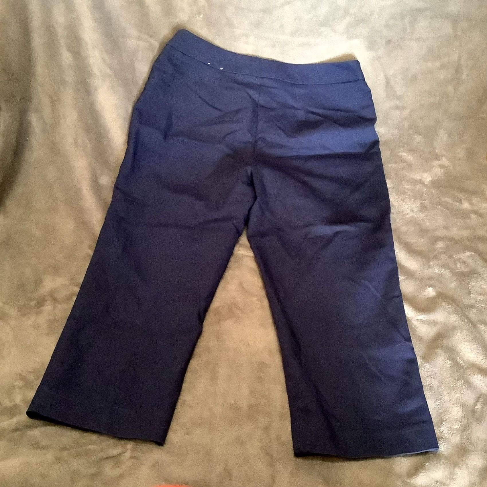 Vintage Chico's Dress Pants Womens 00 Slim Straight Flat Front Zip 19" Inseam Cotton Blend Blue Size 24" / US 00 / IT 34 - 4 Thumbnail