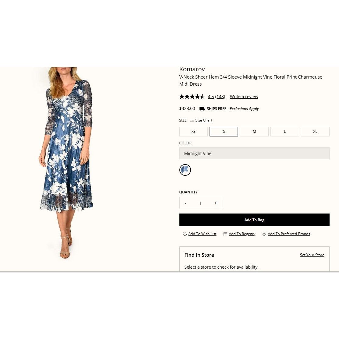 Other Komarov Petite Charmeuse & Chiffon Midi Dress 3/4 Sleeve Size S / US 4 / IT 40 - 8 Thumbnail