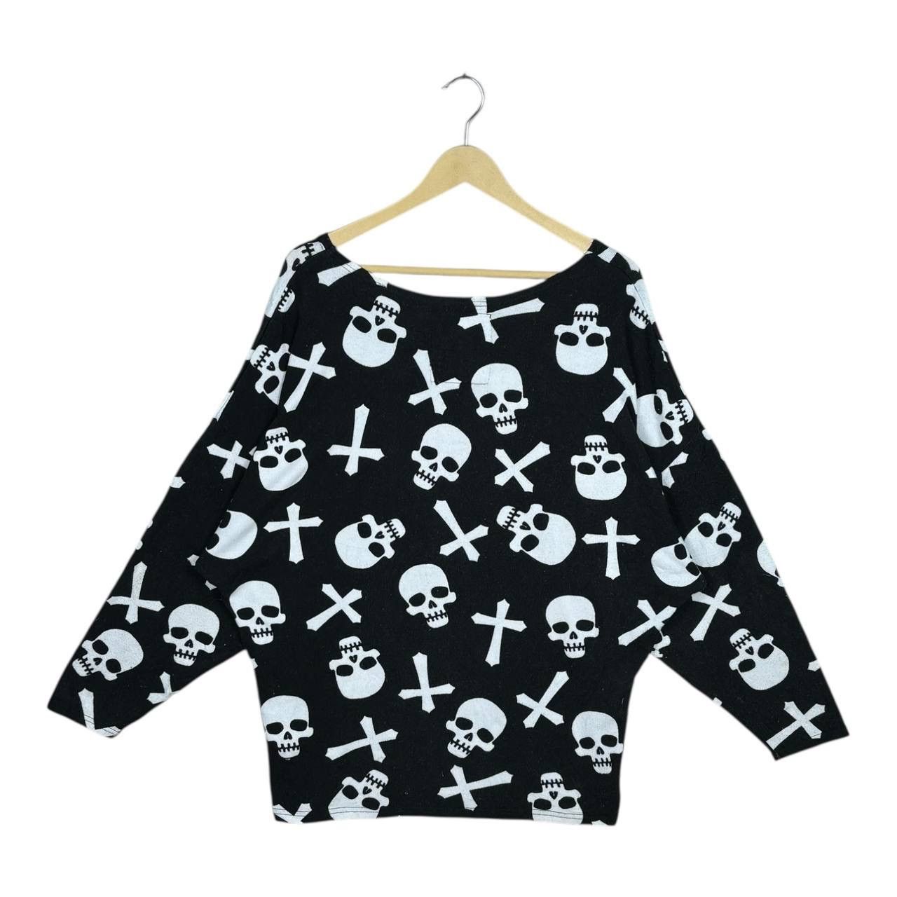 Japanese Brand Vtg Spray God In Alcove Japan Skull Sweater 90s Archival M Size US M / EU 48-50 / 2 - 2 Thumbnail