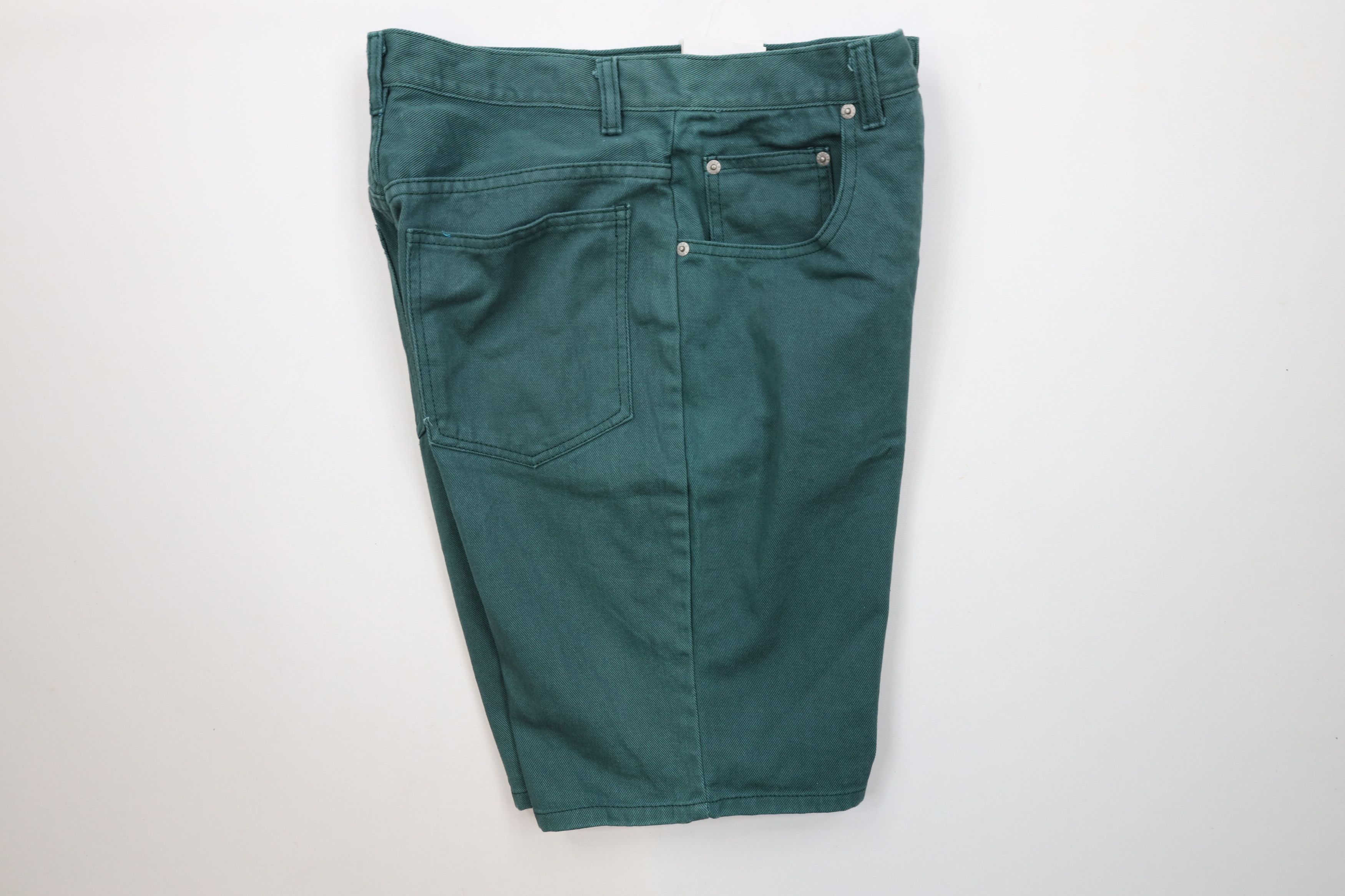 Vintage Deadstock Vintage 90s Streetwear Jean Shorts Jorts Green Size 34" / US 12 / IT 48 - 8 Thumbnail