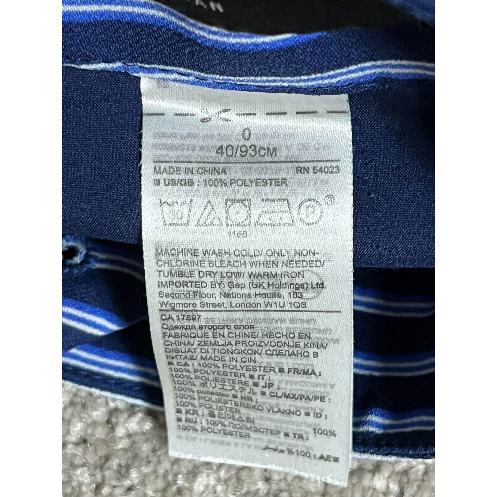Banana Republic Banana Republic Pants Womens 0 Ryan Striped Tapered Blue Size 25" / US 0 / IT 36 - 8 Thumbnail