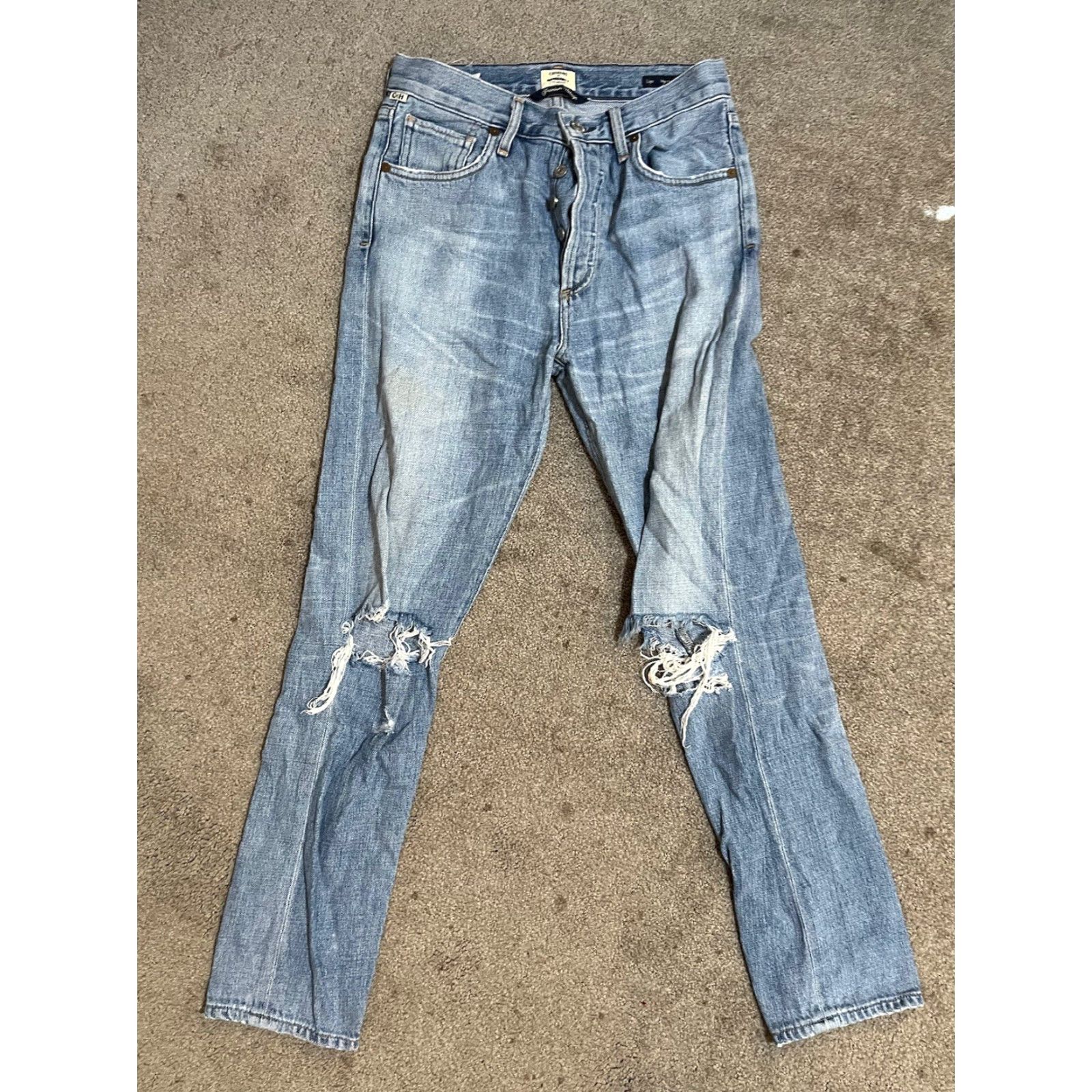 Citizens Of Humanity Citizens of Humanity Jeans Women 24 Blue Premium Vintage Liya Distressed Cropped High Rise Classic Fit Crop 90s Bohemian USA Size 42" / US 20 - 3 Thumbnail