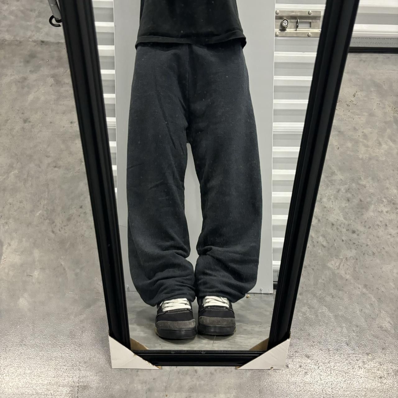 Japanese Brand × Vintage Crazy Vintage Y2K/2000s Dark Grey Skater Essential Sweatpants! Size US 32 / EU 48 - 1 Thumbnail