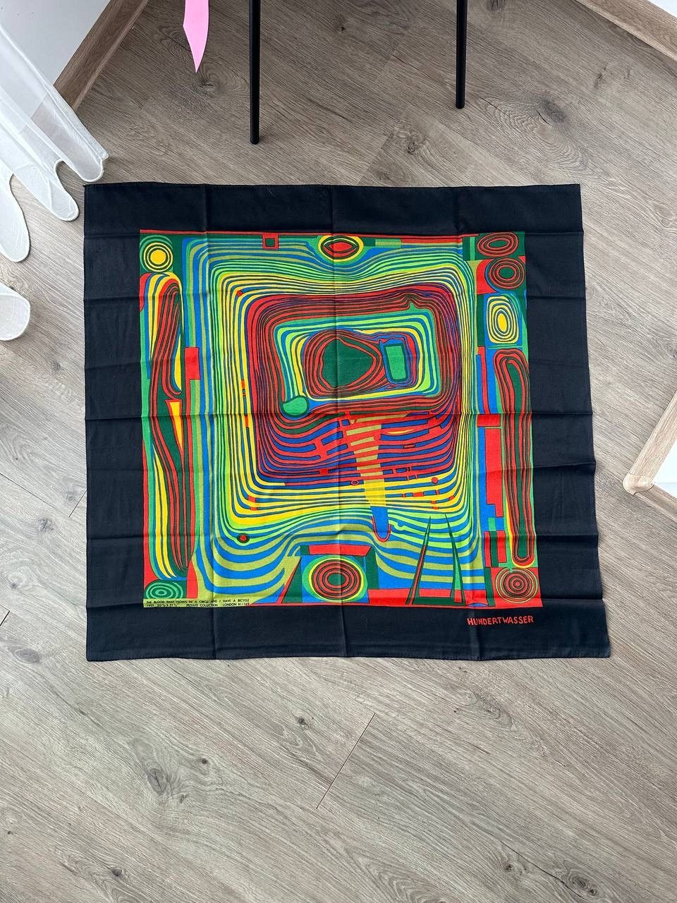 Japanese Brand × Vintage Vintage Hundertwasser Seide Schal Arc Scarf Size ONE SIZE - 8 Thumbnail