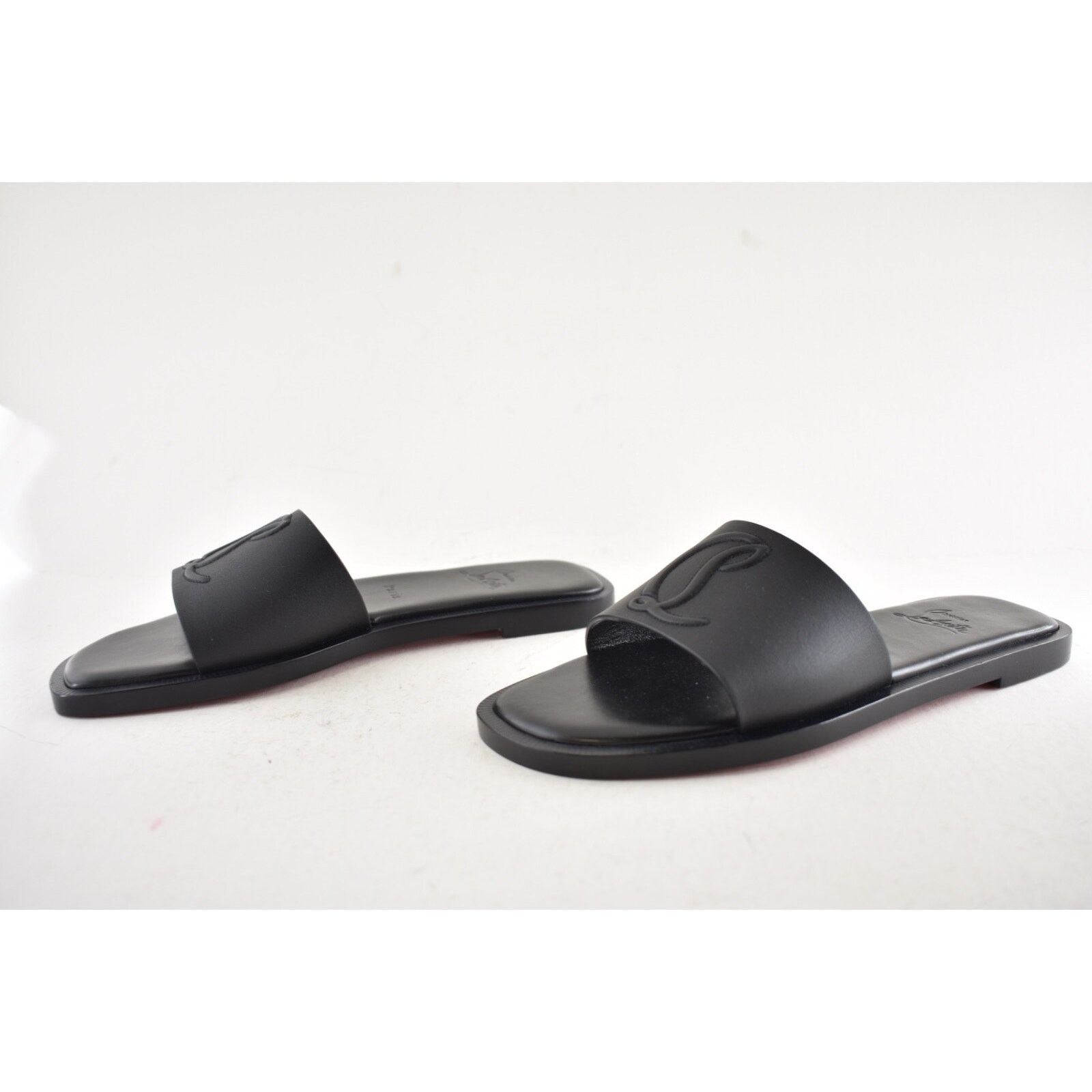 Christian Louboutin Christian Louboutin Mule Black Leather Logo Slide Slip On Size US 6 / IT 36 - 15 Thumbnail