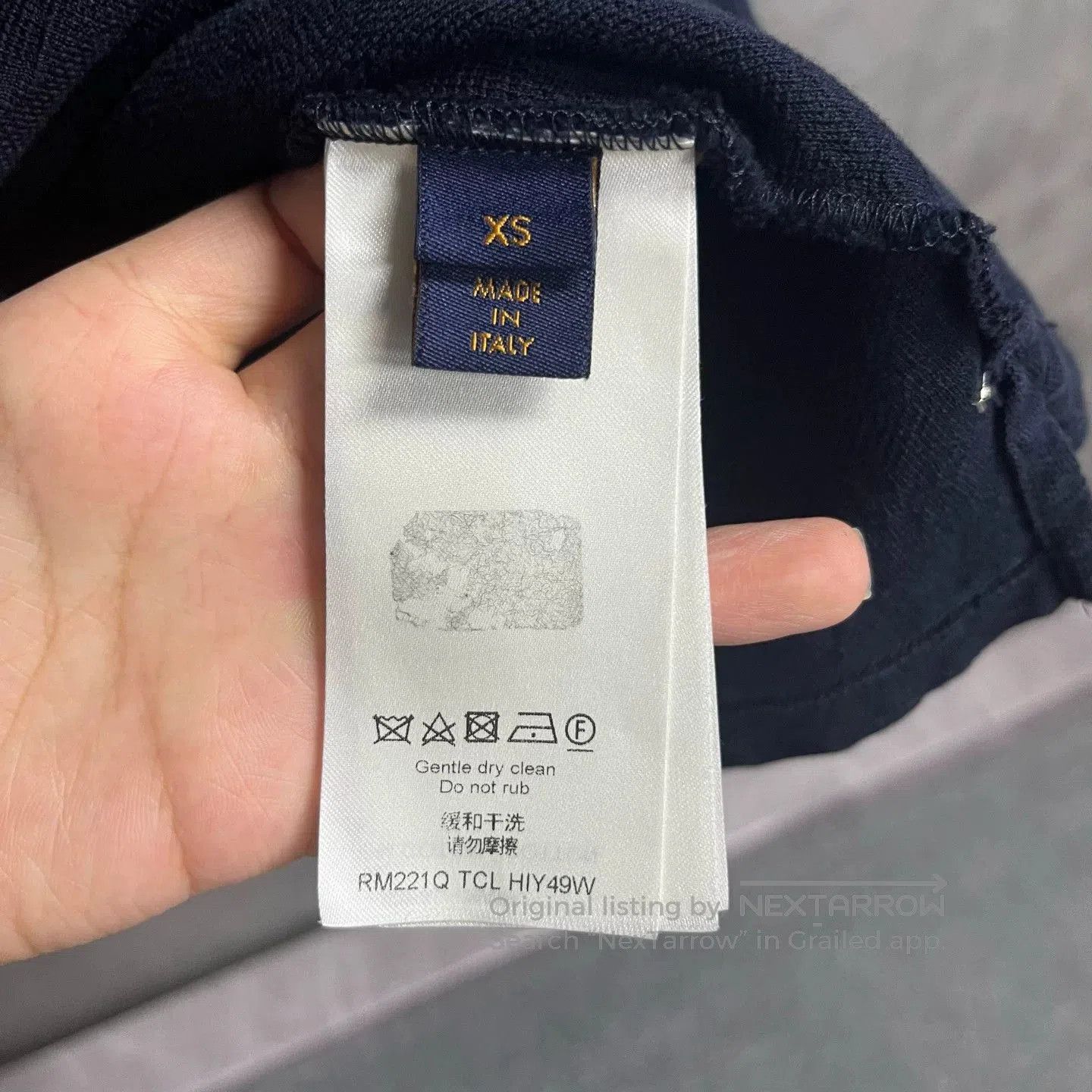 Louis Vuitton Louis Vuitton Navy Cotton Logo T. Size XS / US 0-2 / IT 36-38 - 4 Thumbnail