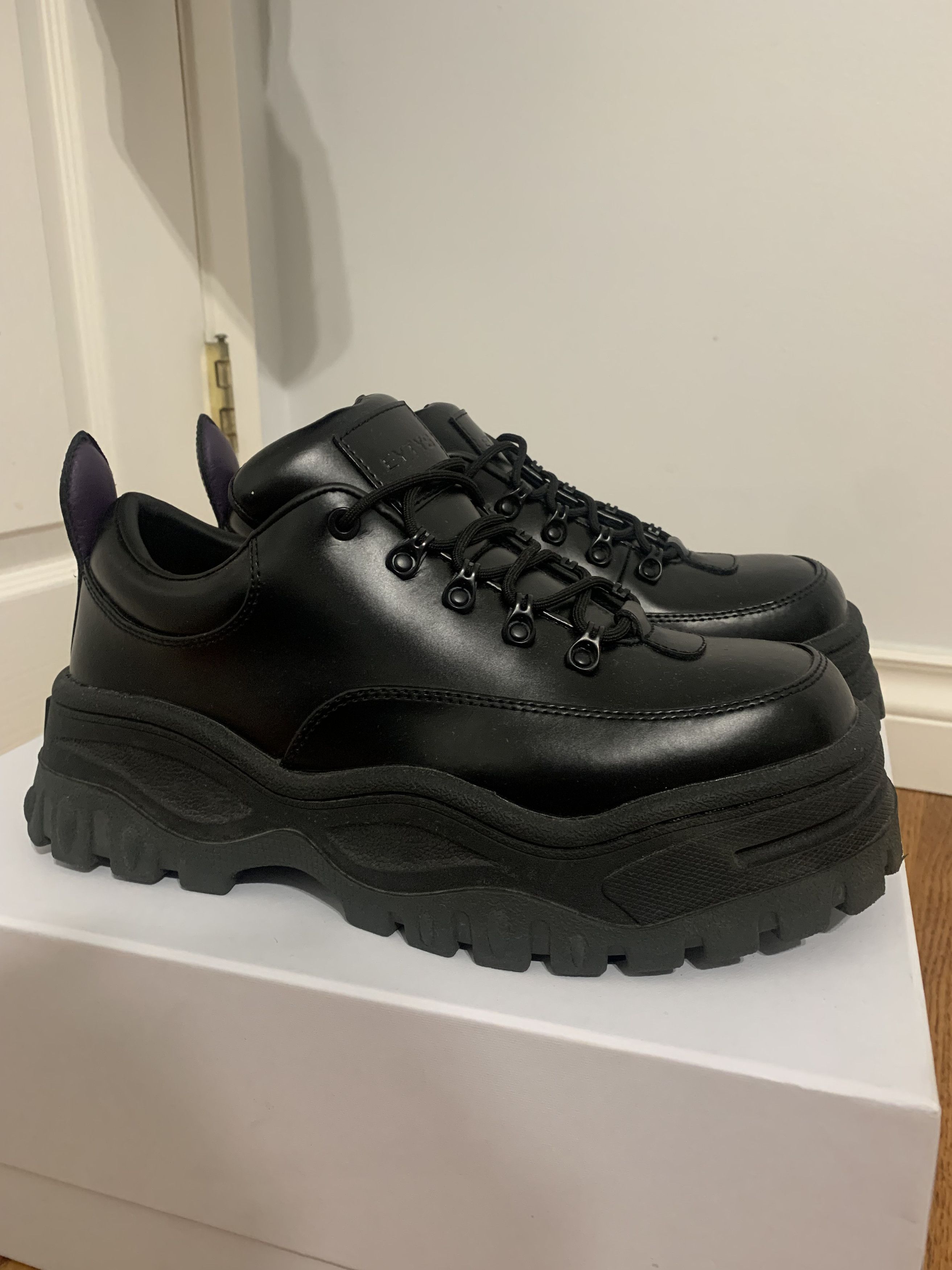 Eytys Eytys Angel Black Leather Platform Sneakers | Grailed