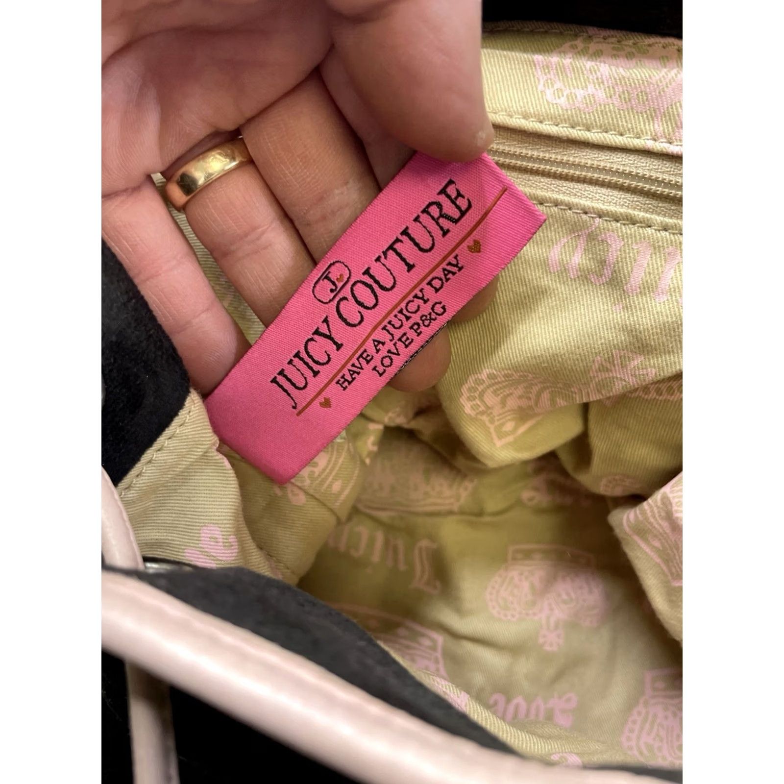 Juicy Couture VINTAGE Juicy Couture Backpack Velour Brown Dog Charms Silver Hardware Large Women Juicy Y2K Bag Backpack Womens Brown Velour Dog Theme 90s/2000s Size ONE SIZE - 3 Thumbnail