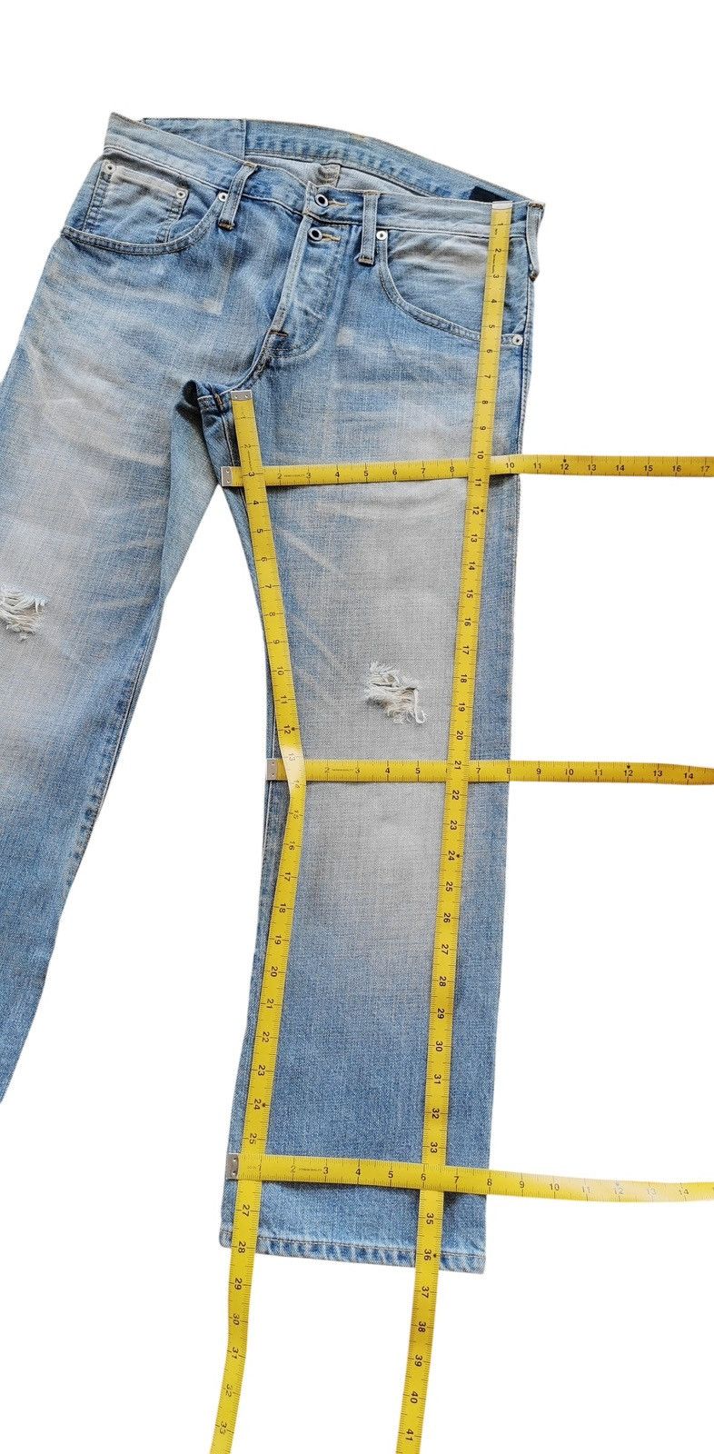 Global Work Crashed Skinny Denim Size US 31 - 12 Thumbnail