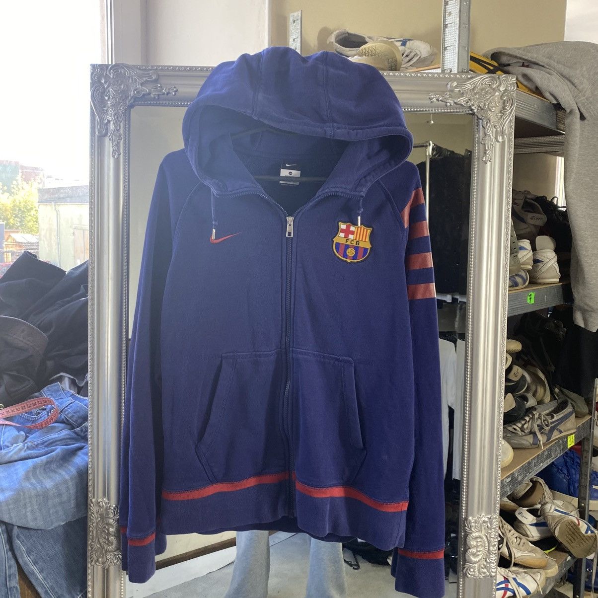 Nike Vintage Nike Barcelona zip hoodie navy soccer rare Size US M / EU 48-50 / 2 - 1 Thumbnail