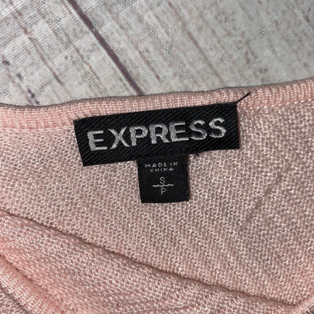 Express Express women S v-neck 3/4 sleeve ribbed lightweight sweater Size S / US 4 / IT 40 - 4 Thumbnail