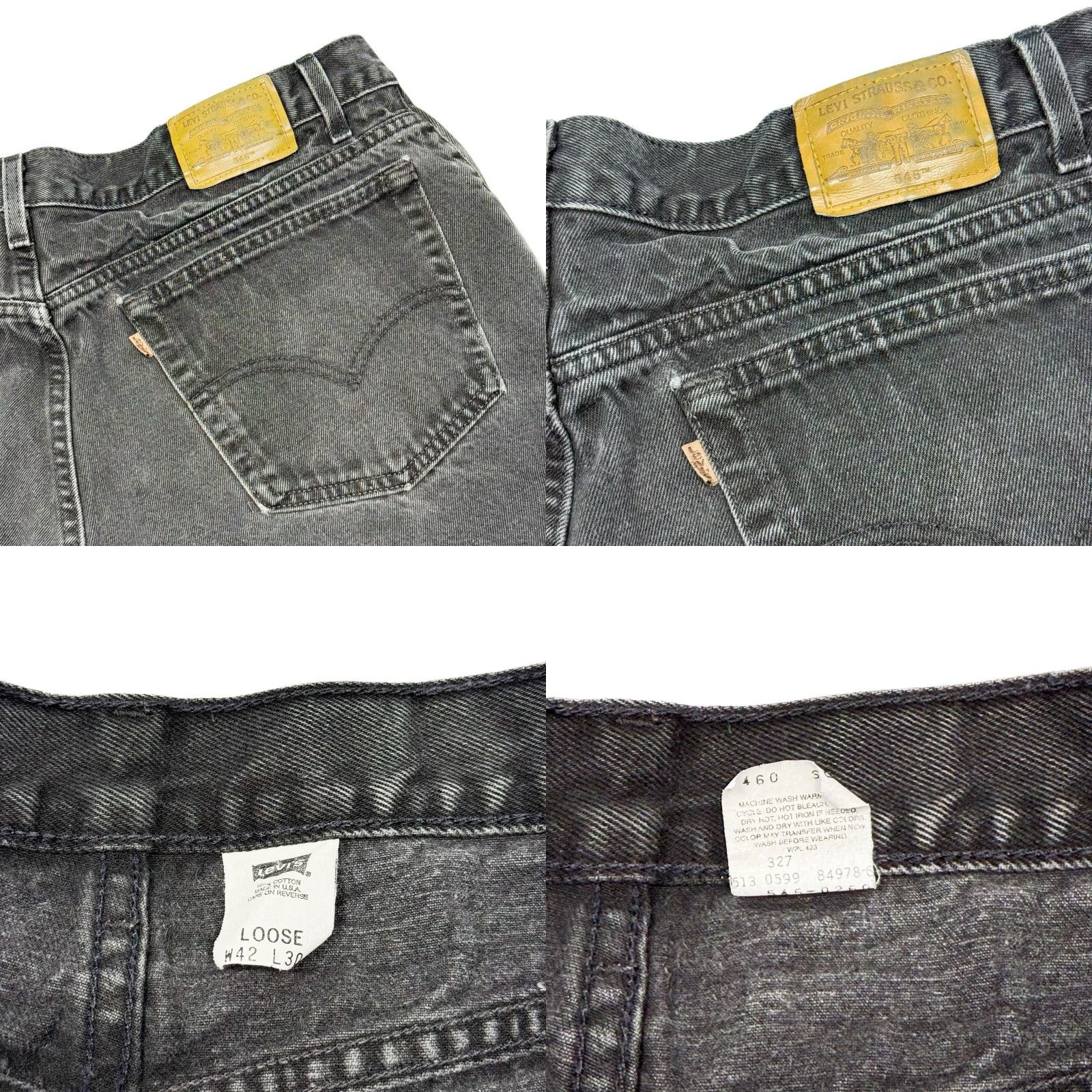 Levi's VINTAGE Levi's 545 Jeans Mens 40 X 30 Black Denim 5-Pocket Straight Relaxed USA 1999 Orange Tab Size US 40 / EU 56 - 8 Thumbnail