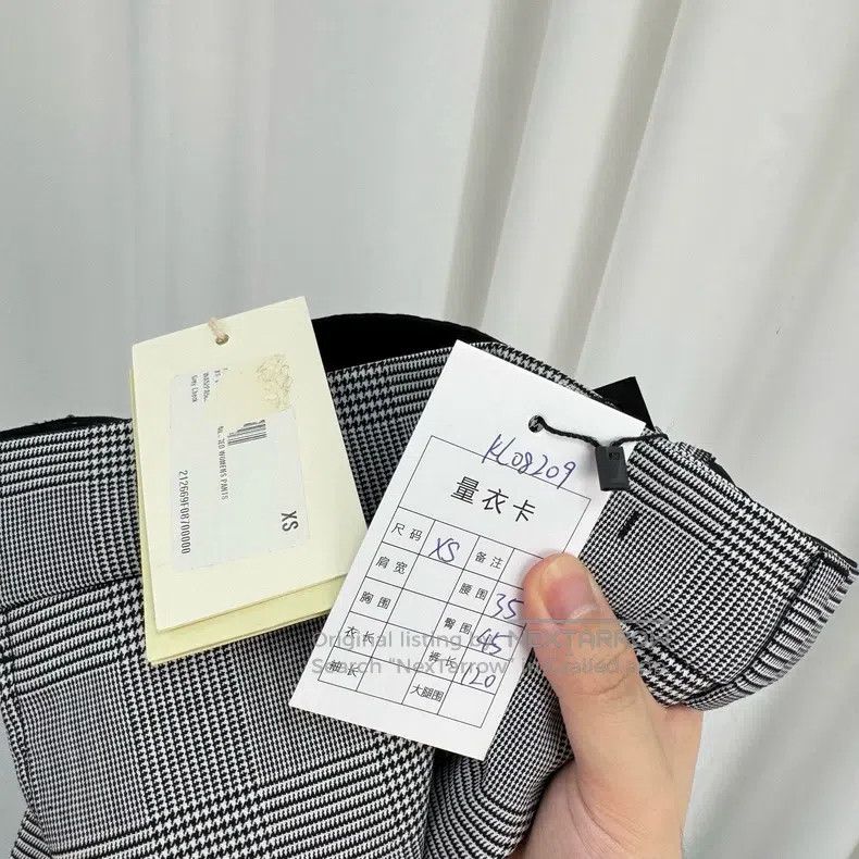 Other Vetements size XS Patchwork logo checkered wool leisure tr Size US 27 - 7 Thumbnail