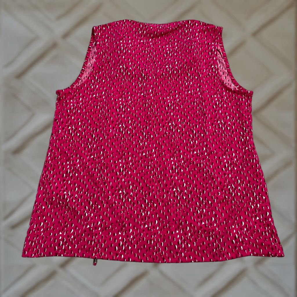 Banana Republic Banana Republic Blouse Sleeveless Red Printed Polka Dot Neck Tie Casual Womens Small XS? Size S / US 4 / IT 40 - 1 Thumbnail