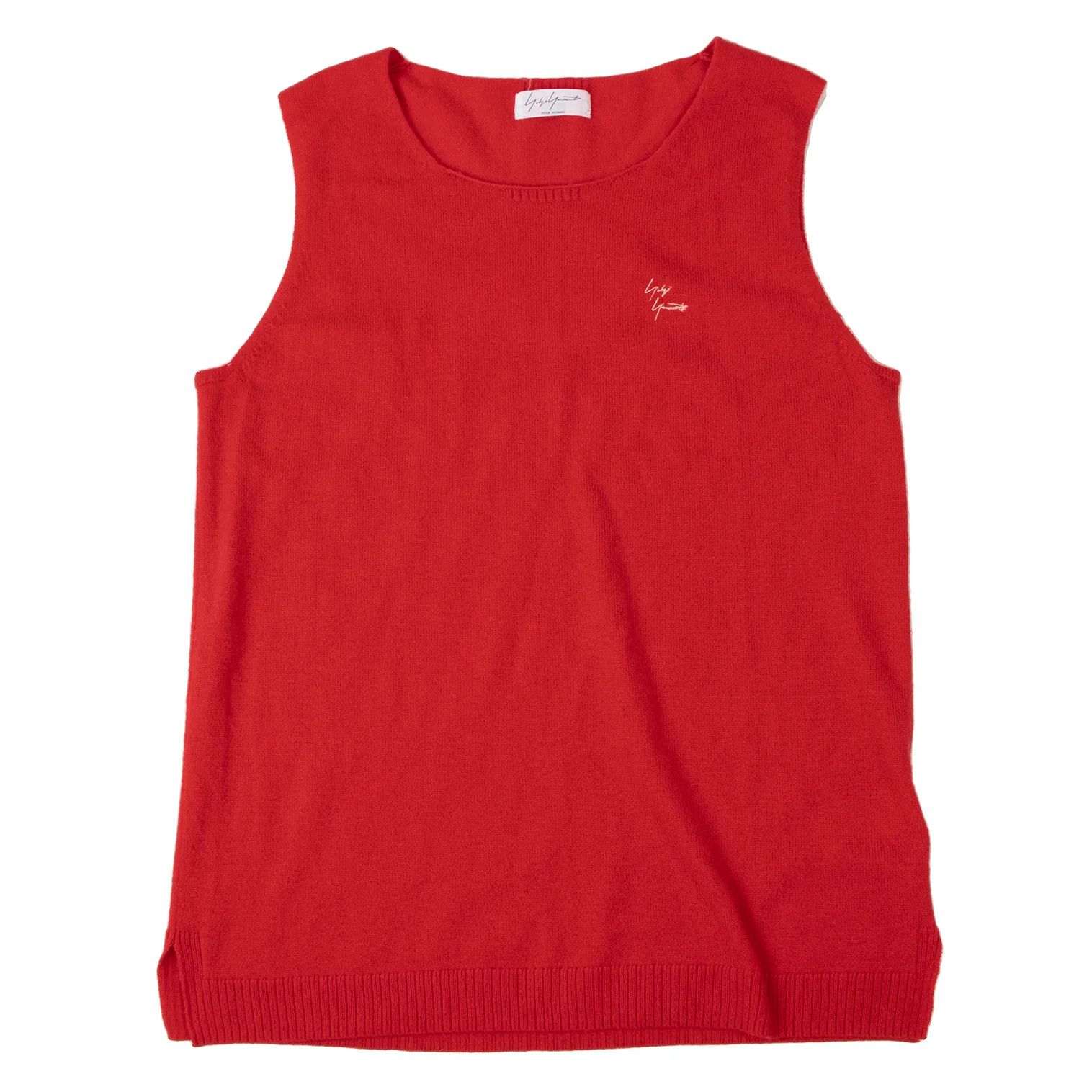 Yohji Yamamoto Yohji Yamamoto Logo Embroidered Cashmere Knit Vest Size US S / EU 44-46 / 1 - 1 Thumbnail