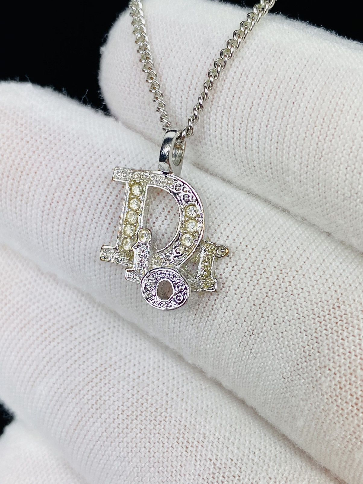 Dior Dior Encrusted Logo Necklace Size ONE SIZE - 2 Thumbnail